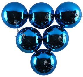 DECOLED Plastová lopta, 10 cm, modrá, 6 x lesklá