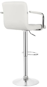 MIADOMODO Barová stolička 2 ks, s lakťovými opierkami, biela