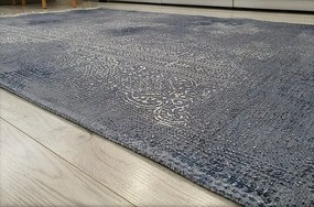 HU Modrý orientálny koberec Banco 1030-BLUE Rozmer: 60x110 cm
