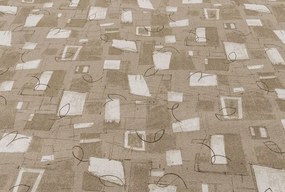 AladinWorld Expres, Metrážny koberec Libra 36, na mieru, šíře 4m,5m, hnedá, filc, chodba / predsieň