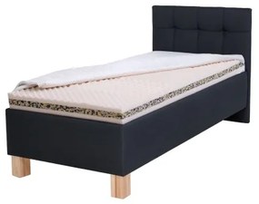 Čalúnená posteľ MARIA ONE s matracom a úložným priestorom 90x200 cm antracit