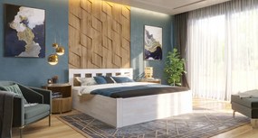 Posteľ s úložným priestorom Tema Box 180x200 cm, bielený buk