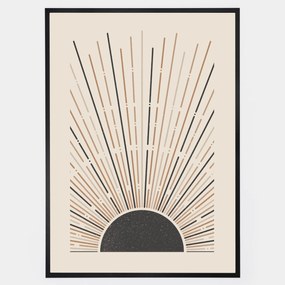 Boho plagát s geometrickými tvarmi "Sunrise"