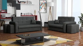 Rozkladacia sedacia súprava s úložným priestorom Clivia Home II + III, Taburetka: ľavá strana (pohovka III) + pravá strana (pohovka II), Dostupné poťahy: Enjoy 17