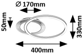Rabalux 71368 - LED stropné svietidlo KERSTIN LED/24W/230V 3000K