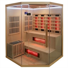BPS-koupelny Kombinovaná sauna 2v1 HYD-7524 - Infrasauna + fínska sauna 150x150, 4-5 osôb