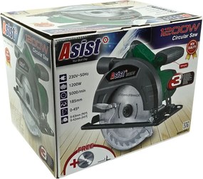 ASIST Ručná okružná píla 1200W 1 + 1 kotúč ZADARMO