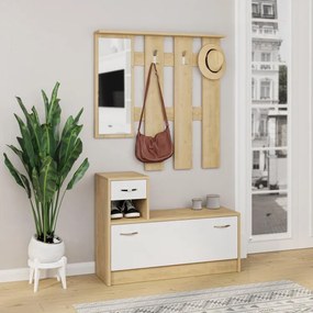 Predsieňová stena Houseland Rudolf zafírový dub/biela