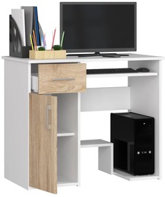 Kancelársky stôl JAY biely / sonoma