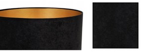 Závesné svietidlo Mediolan, 1x čierne/zlaté textilné tienidlo, (fi 40cm)