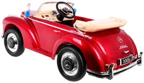 Mercedes Benz 300S Retro pre deti  + diaľkové ovládanie + EVA + free Start + LED MP3 - červené