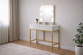 Dekorstudio Elegantný toaletný stolík s LED osvetlením LUMIERE GOLD