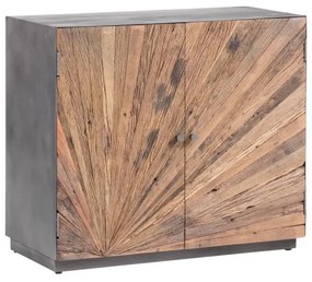 furniture-nabytek.cz - Masívna komoda Dresser Derby z recyklovaného dreva a kovu, lakovaná, prírodná / šedá