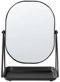 Kozmetické zrkadlo 20 x 22 cm čierne CORREZE Beliani