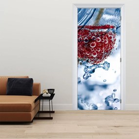 Fototapeta na dvere - Detail maliny vo vode (95x205cm)