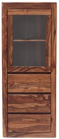 Vitrína Tina 60x150x45 indický masív palisander Svetlomedová