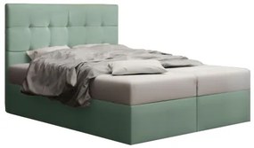 Manželská posteľ Boxspring 140 cm Duel 2 (mätová) (s matracom a úložným priestorom). Akcia -20%. Vlastná spoľahlivá doprava až k Vám domov. 1046447