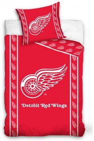 Obliečky klubu NHL Detroit Red Wings stripes 140x200/70x90 cm