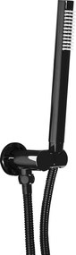 Rea Lungo, podomietkový sprchový set s dažďovou hlavovou a ručnou sprchou, čierna lesklá, REA-P4420