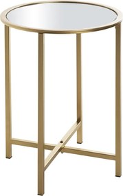 Okrúhly odkladací stolík Lagos 39 cm, zlatý