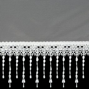 KRÁTKA ZÁCLONA NA PÁSKE MANUELA 150X40 CM BIELA