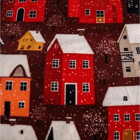 Obliečky mikroplyš SNOWY VILLAGE farebné Rozmer obliečky: 70 x 90 cm | 140 x 220 cm