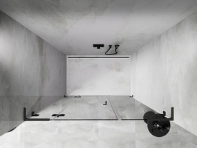 Mexen Lunar L, ľavé otočné sprchové dvere 150 cm, 8mm číre sklo, grafitový profil, 834SL-150-050-95-00-L