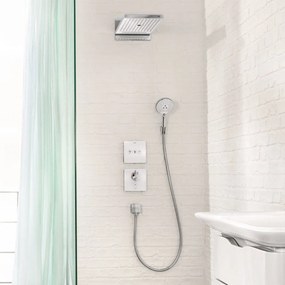 HANSGROHE Rainmaker Select horná sprcha 3jet EcoSmart, 258 x 586 mm, biela/chróm, 24011400