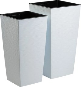 PLASTOVÝ KVETINÁČ PORTO RIFLO 46X25X25 CM BIELA