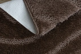 Kúpeľňový koberček SUPREME WAVES vlny, hnedý