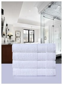Biele froté bavlnené uteráky v súprave 4 ks 50x100 cm – Good Morning