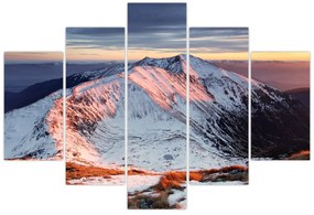 Obraz - Zimná horská panoráma II. (150x105 cm)