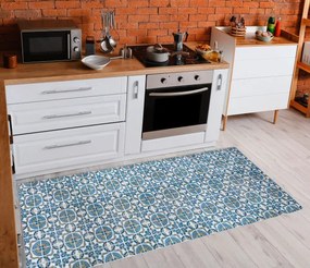 Protišmykový koberec / behúň ANDRE 53020 modrý / béžový