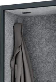 Akustická kabína SALLY MentalBox 600 mm – antracitový korpus, sivé sedadlo