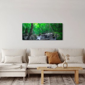 Obraz - Vodopád Erawan, Kanchanaburi, Thajsko (120x50 cm)