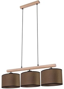 Spot-Light 1037400311537 - Závesný luster na lanku MERCEDES 3xE27/40W/230V dub