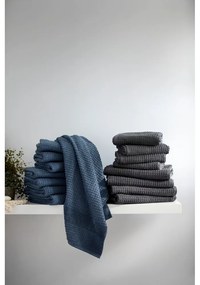 Tmavosivý froté uterák z Bio bavlny 50x100 cm Check – JUNA