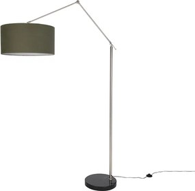 Stojaca lampa čierna nastaviteľná so zeleným tienidlom 50 cm - Editor