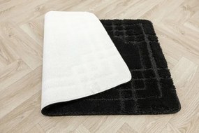 Kúpeľňový koberček Sego čierny, mozaika