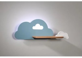LED Detské nástenné svietidlo s poličkou CLOUD LED/5W/230V modrá/biela