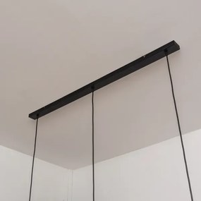 Luster na lanku SOLANO 3xE27/15W/230V čierna/lesklý chróm