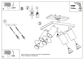 Brilagi -  LED Bodové svietidlo ASMUS 4xGU10/7W/230V čierna