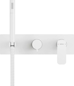 Biela podomietková sprchová batéria (3 výstupy) Spy – Sapho