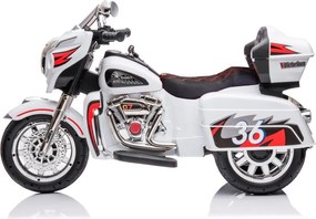LEAN CARS Nabíjateľná trojkolesová motorka Goldwing White