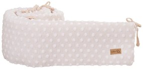 Béžový mantinel do postieľky s prímesou bavlny 170 cm Frosty Almond – Roba