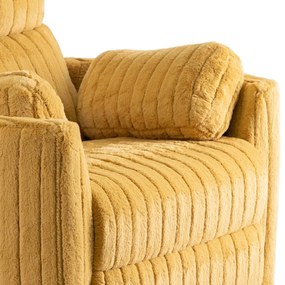 Polohovacie kreslo Reunirse (horčicová) . Akcia -14%. Vlastná spoľahlivá doprava až k Vám domov. 1119220