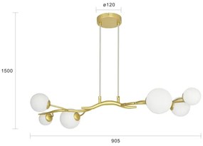 Brilagi - LED Luster na lanku MISTEL 6xG9/3W/230V zlatá/biela