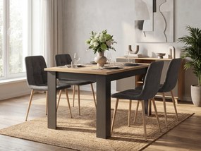 Tmavo sivá zamatová stolička KARA