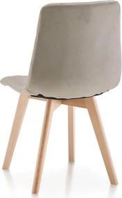 Jedálenská stolička zamatová, béžová CT-V4081 CAP4