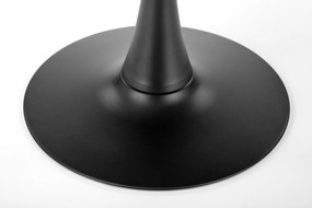 Čierny jedálenský stôl s orechovou doskou ECLIPSE 90x90